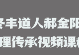 2022冬丰道人郝金阳命理传承