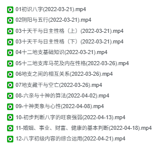 玄学少女鱼小姐:从零开始学八字视频课程13集  第2张