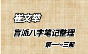 崔文举盲派八字笔记一二三部大合集  第1张