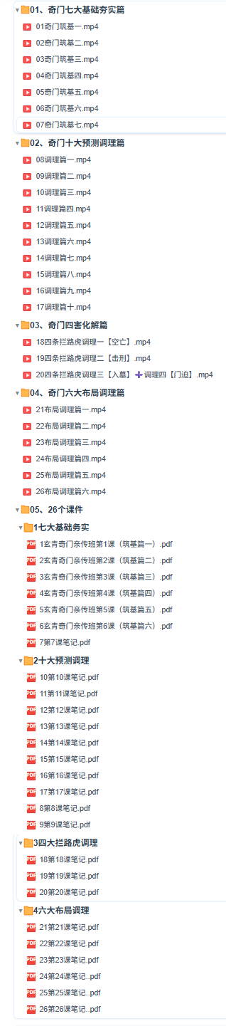 玄青老师《奇门遁甲亲传班》26集完整视频十课件  第4张