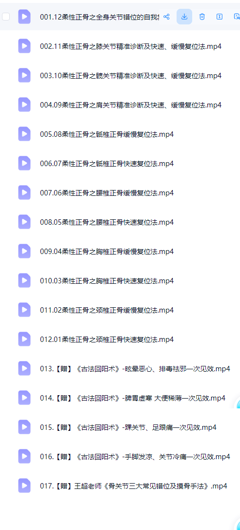 王超老师《王氏柔性正骨》第3期17集视频课程+音频文档课程 第2张 王超老师《王氏柔性正骨》第3期17集视频课程+音频文档课程 第2张