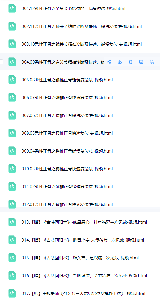 王超老师《王氏柔性正骨》第3期17集视频课程+音频文档课程 第3张 王超老师《王氏柔性正骨》第3期17集视频课程+音频文档课程 第3张